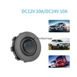 12-24V 10A 자동차 로커 스위치 LED 원형 스위치 USB 충전기 조합 패널 개조 자동차 RV 해양 오토바이