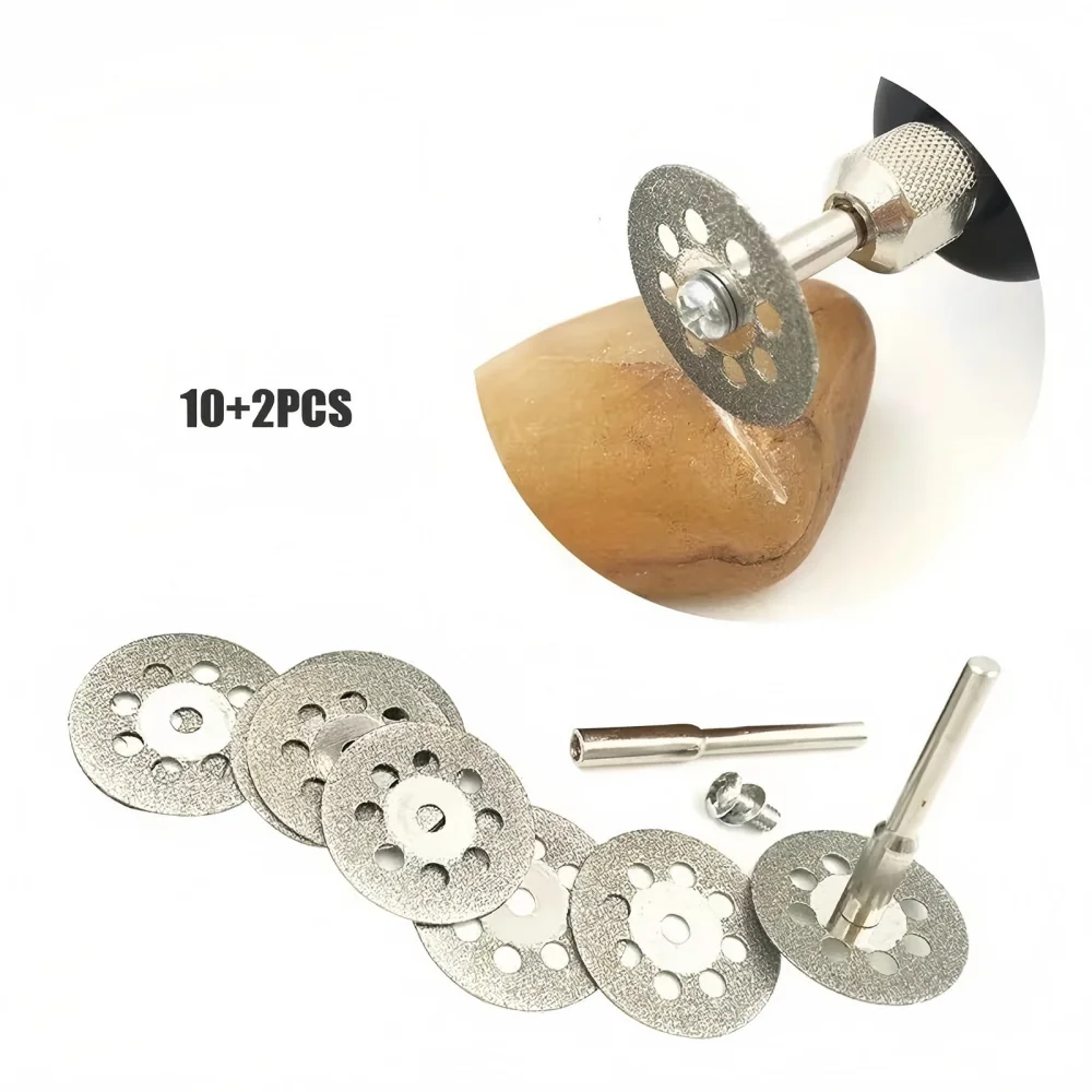 12개/세트 22mm HSS 절단 디스크 원형 톱날 금속 절단 연마 공구 드레멜 로터리 툴용 절단날