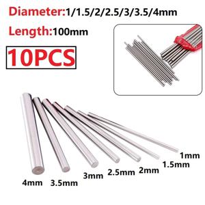 10개 고속도강 원형 바 스트레이트 샹크 미터법 100mm 길이 카바이드 로드 선반 공구/터닝 공구 밀링 커터