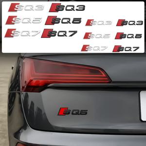 1개 3D 자동차 아우디 RSQ3 RSQ5 RSQ7 SQ3 SQ5 SQ7 엠블럼 차체 후면 트렁크 배지 장식 ABS 스티커 자동차 스타일링 개조 액세서리