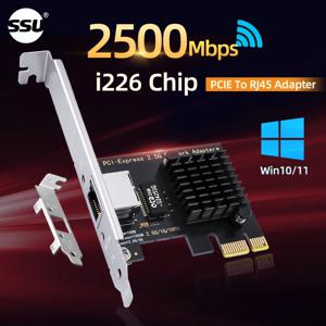 인텔 i226 PCIe to RJ45 네트워크 어댑터 2.5G 기가비트 이더넷 100/1000/2500Mbps RJ45 LAN 컨트롤러, PC Win10/11에 적합