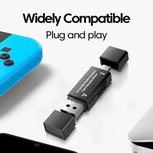 USB2.0 OTG 2-in-1 USB/타입 C SD TF 메모리 카드 리더 어댑터 커넥터 아이폰 15 16 삼성 폰 PC 노트북 액세서리