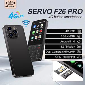 SERVO F26 PRO 4G 버튼 스마트폰 터치 스크린 3.5인치 디스플레이 듀얼 SIM 카드 안드로이드 스마트폰 Wi-Fi GPS 구글 플레이 휴대폰