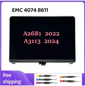 스페이스 그레이 실버 미드나잇 스타라이트 A3113 A2681 LCD 풀 스크린 어셈블리 맥북 13인치 에어 M2 M3 LCD 디스플레이 4가지 색상 2022년형