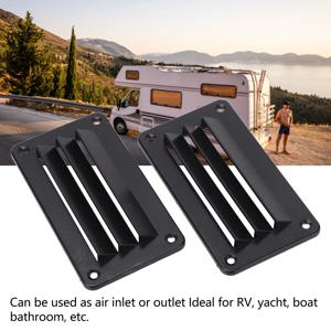 2pcs ABS RV 에어 벤트 루버 전문 욕실 환기구 그릴 보트 요트 홈 화이트 블랙 색상 선택 가능