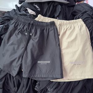 25ss 새로운 로고 프린트 남성 반바지 클래식 브랜드 메쉬 반바지 통기성 속건 나일론 반바지 패션 스트리트웨어 아웃웨어