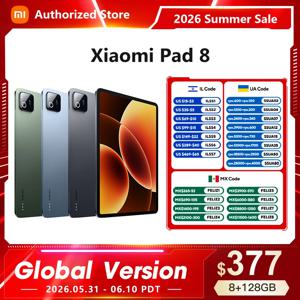 샤오미 패드 8 11.2인치 글로벌 버전, 스냅드래곤 ® 8세대 칩, 9200mAh 배터리, 샤오미 하이퍼OS 3, 3.2K 선명한 디스플레이