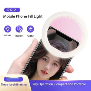 1pcs 충전식 휴대 전화 풀 라이트 라이브 RK12 클립 온 라이트 셀카 라이트 휴대용 조명 사진 뷰티 라이트