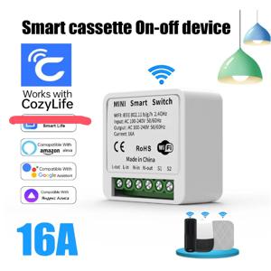 Cozylife WiFi 16A 스마트 스위치 무선 자동화 모듈 제어 차단기 홈 오토메이션을 위한 스마트 라이프 APP 원격 제어