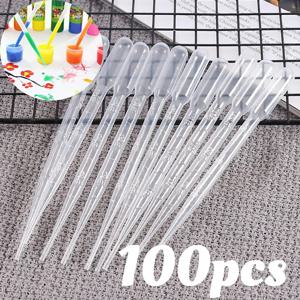10-100Pcs 플라스틱 피펫 3ml 투명 전사 피펫 드로퍼 에폭시 수지 주조 과학 실험 액체 추출