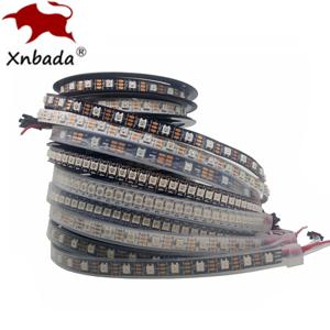 DC5V WS2812B 개별적으로 주소 지정이 가능한 5050 RGB Led 스트립 WS2812 스마트 픽셀 Led 라이트 블랙 화이트 PCB 방수 IP30/65/67