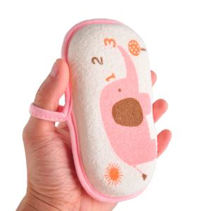 귀여운 어린이 아기 목화 샤워 목욕 스폰지 문지름 만화 코끼리 바디 워시 수건 유아 유아 신생아 목욕 브러쉬 부드러운 스폰지