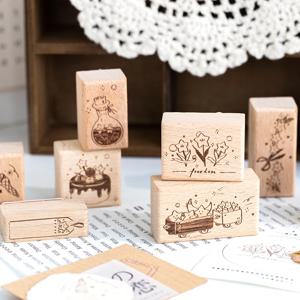 Yofun Star River 우표 DIY Scrapbooking 저널 카드 용 표준 고무 카와이 스탬프 인감 장식 공예품 만들기