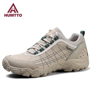 HUMTTO-럭셔리 디자이너 등산 가죽 캐주얼 스니커즈 여성용, 방수 하이킹 신발, 겨울