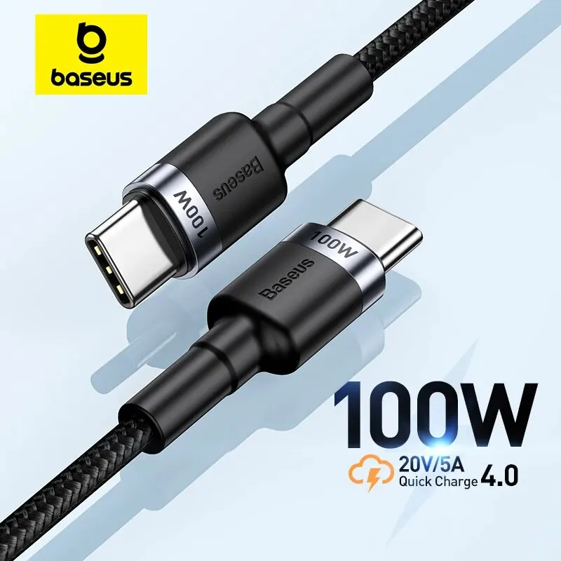 베이스어스 USB 타입 C to USB C 케이블 아이폰 16 15 100W PD 고속 충전기 맥북 샤오미 삼성 타입-C 케이블