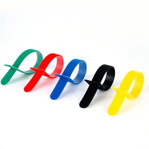 50/100Pcs 무작위 컬러 벨크로 데이터 케이블 컴퓨터 케이블 보관 분류 벨크로 관리 테이프 자체 접착식