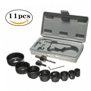 전문 내구성 11Pcs 탄소강 구멍 톱 키트 목재 PVC 플라스틱 전동 공구에 대 한 금속 원형 드릴 커터