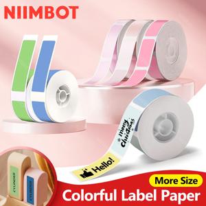 Niimbot D11 D110 D101 H1 미니 열 라벨 프린터 컬러 용지, 방수 오일 스크래치 방지 테이프 스티커, 자체 접착