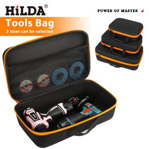 HILDA 공구 가방 툴킷 대용량 박스 옥스포드 천 가방 전동 드릴 하드웨어용 충격 방지 공구 휴대 가방