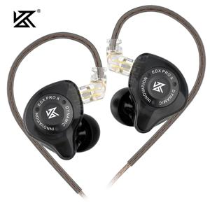 KZ EDX PRO X IEM 이어폰 다이나믹 드라이브 HiFi 딥 베이스 사운드 이어버드 스포츠 음악 분리형 케이블이 포함된 소음 차단 헤드셋