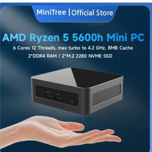 AMD NUC 미니 박스 PC Ryzen 5 5600H R7 5800H 16GB DDR4 512GB SSD 듀얼 HD 디스플레이 Windows11 홈 오피스 게이머 데스크탑 미니 컴퓨터