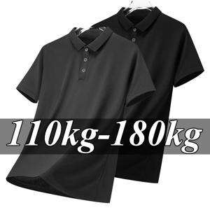 남성 플러스 사이즈 폴로 셔츠 대형 6XL 7XL 여름 짧은 소매 티셔츠 블랙 느슨한 남성 셔츠 남성 의류 Ropa Para Hombre