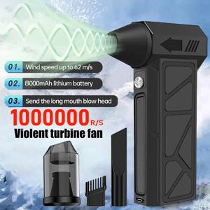 Xiaomi 전기 터보 제트 팬 1000000 RPM 브러시리스 모터 터보 폭력 팬 USB 충전식 강력한 먼지 송풍기 8000mah