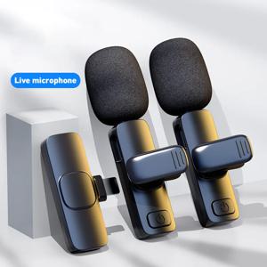 무선 마이크 블루투스 2.4G 휴대용 오디오 비디오 녹화 회의 라이브 미디어 야외 게임 전화 마이크 2025
