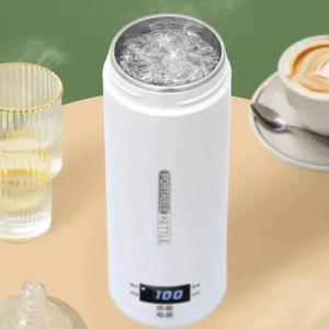 450ML 전기 주전자 휴대용 차 커피 주전자 여행용 물 끓이기 보온컵 방열 물병 영어 메뉴