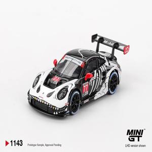 미니GT 1/64 포르쉐 911 GT3 R # 77 AO 레이싱 2025 IMSA 프티 르망 MGT01143-CH 자동차 합금 다이캐스트 메탈 모델 어린이 장난감 소년용
