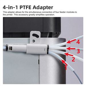 3D 프린터 부품 4-in-1 PTFE 어댑터 재료 파이프 확장 포트 AMS 연결 4 공급 모듈 Bambulab X1/P1 X1C P1S P1P용
