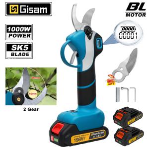 지삼 40mm 브러시리스 전동 전지가위 1000W 무선 과일나무 가지 가위 마키타 18V 배터리 핀용 전동 공구