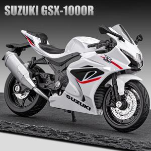 1:18 하야부사 GSX1000R R1 오토바이 장난감 합금 바디 고무 타이어 CBR1000RR 충격 흡수 모델 자동차 모형 소년 장식품