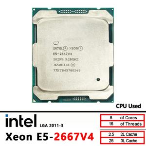 인텔 제온 E5 2667 V4 E5-2667V4 중고 3.2GHz 8코어 16스레드 CPU 프로세서 L3=25M 135W LGA 2011-3 ﻿