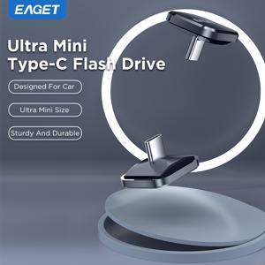 EAGET 미니 자동차 타입-C USB 2.0 플래시 드라이브 8GB/16GB/32GB/64GB U8C 플러그앤플레이 USB2.0 휴대용 메모리 아연 합금 소재 자동차 PC용