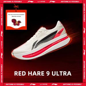 [오사코 슈구루 스타일] Li-Ning 남성용 RED HARE 9 ULTRA 레이싱 런닝화 슈퍼 붐 쿠션 통기성 LiNing 스니커즈 ARPW007