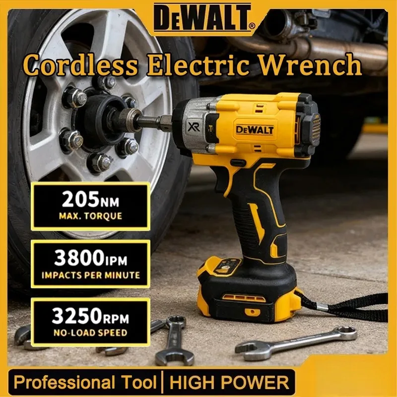 DEWALT 가정용 리튬 배터리 렌치, 고토크, 전기 렌치, 목공용 선반, 자동차 수리용 임팩트 렌치