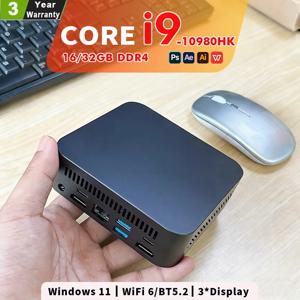 새로운 코어 i9-10980HK 휴대용 미니 PC 컴퓨터 윈도우 11 16GB/32GB DDR4 1/2TB SSD 게이밍 컴퓨터 WiFi 6 사무용 미니 데스크탑