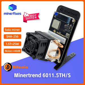 Minerfixes Bitaxe Gamma 601 업그레이드된 1.2~1.5TH/s 비트코인 ​​암호화폐 채굴기 SHA256 ASIC 20W 초저전력 무소음 솔로 채굴기