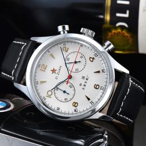 남성용 시계 1963 파일럿 오토매틱 시계 42mm 방수 레트로 쿼츠 크로노그래프 드레스 시계 빈티지