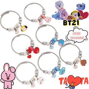 Bt21 koya Shooky Mang Cooky Chimmy 팔찌 높은 색상 가치 만화 인형 모양 크리 에이 티브 커플 조커 스테인레스 스틸 팔찌