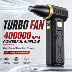 400000RPM 터보 제트 팬 무선 에어 더스터 휴대용 블로워 강력 터보 팬 자동차 청소 키보드 먼지 제거 팬