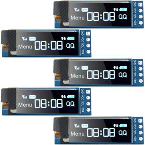 0.91 인치 OLED 디스플레이 모듈 흰색/파란색 OLED 128X32 LCD LED 디스플레이 SSD1306 12832 0.91 IIC I2C 아두이노용 통신