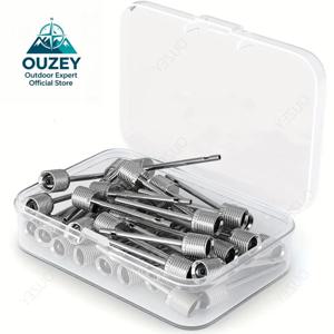 30PCS 금속 스포츠 공 팽창 펌프 바늘 축구 농구 축구 풍선 공기 밸브 어댑터 스테인레스 스틸 펌프