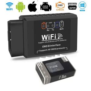 WIFI ELM327 V1.5 OBD2 스캐너 자동차 진단 코드 리더 도구 (iOS 안드로이드 아이폰용 OBDII 자동 스캔 도구)