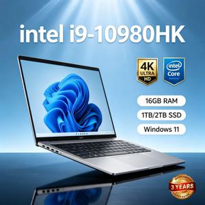 2026 LENOU 15.6인치 게이밍 노트북 인텔 코어 I9-10980HK 16GB 램 1TB SSD 윈도우11 프로 휴대용 노트북 컴퓨터 (게이밍 및 비즈니스용)