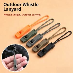 5pcs 색상 혼합 야외 구명 호루라기 로프 비상 안전 호루라기 로프 캠핑 하이킹 배낭 자켓 DIY 지퍼 라벨