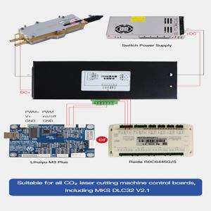 Fonland MAX 130W 260W 수정된 레이저 펌프는 드라이버 및 금속 목재 DIY 절단용 업그레이드된 수냉 시스템을 갖춘 직접 출력형입니다.