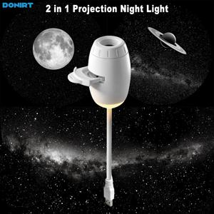 2 in 1 USB 프로젝션 램프 수동 초점 프로젝터 조명 자동차 무드등 룸 스타리 스타 로맨틱 사투르누스 은하계 야간 조명