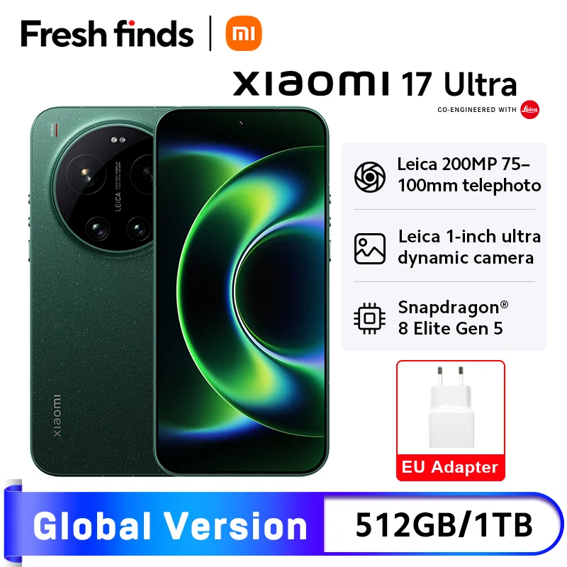 샤오미 17 울트라 스마트폰 5G 글로벌 버전 6.9인치 OLED 라이카 카메라 6000mAh 배터리 스냅드래곤 월드 프리미어 ®   8 엘리트 5세대 NFC